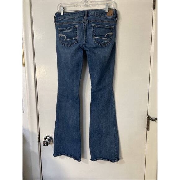 American Eagle Outfitters Artist Stretch Distressed Flared Jeans Size 4R - Picture 4 of 10